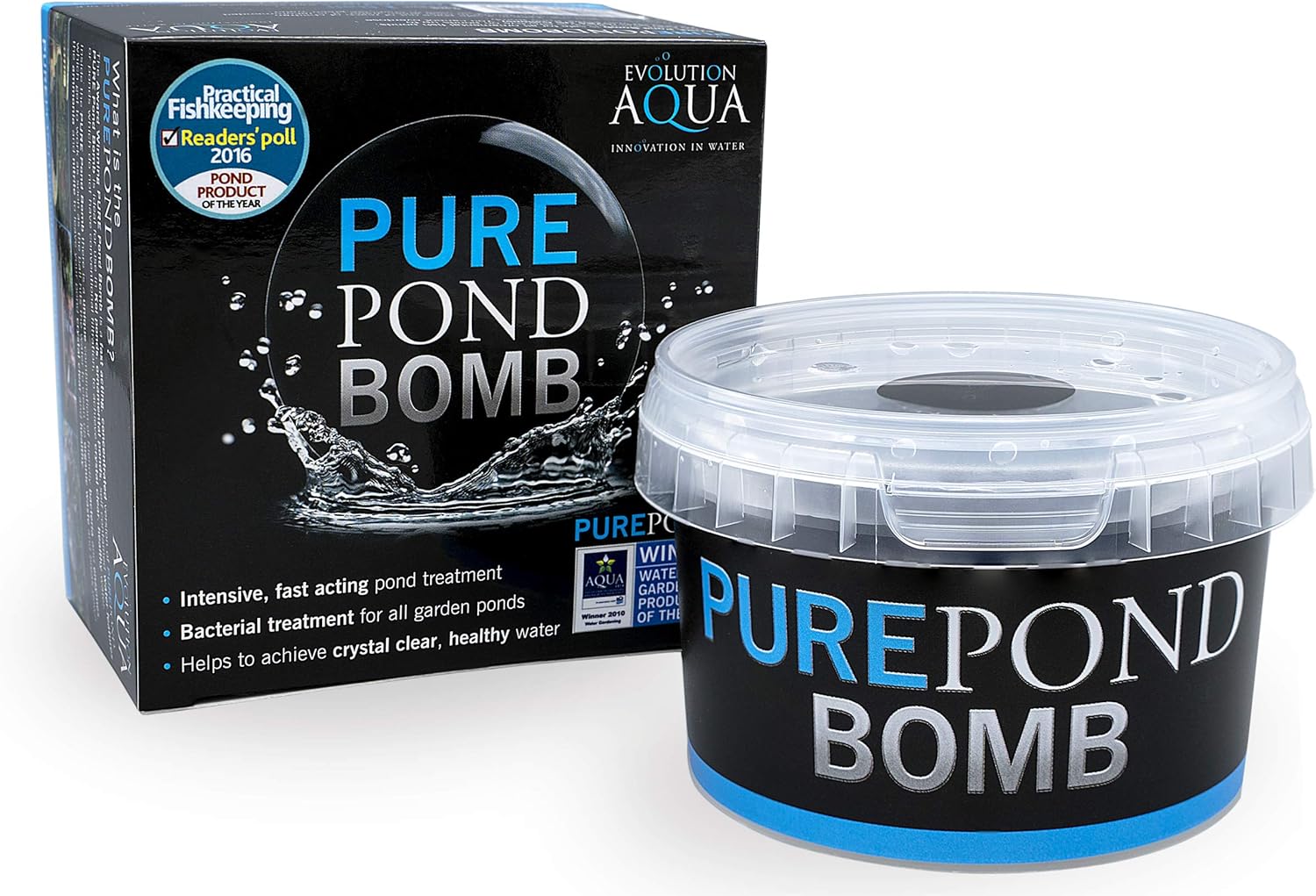 Evolution Aqua Pure Pond Bomb- Fast Acting Pond Bacteria & Waste Clarifier for Koi Ponds