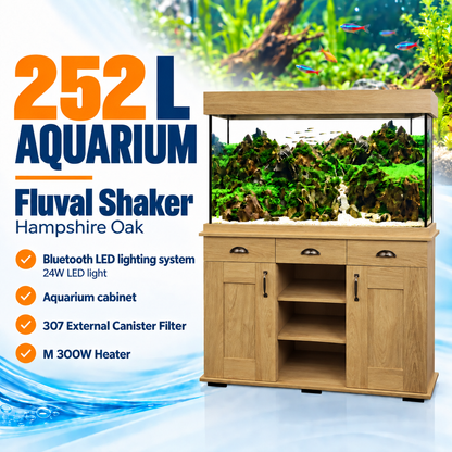 Fluval Shaker 252L Aquarium & Cabinet - Hampshire Oak