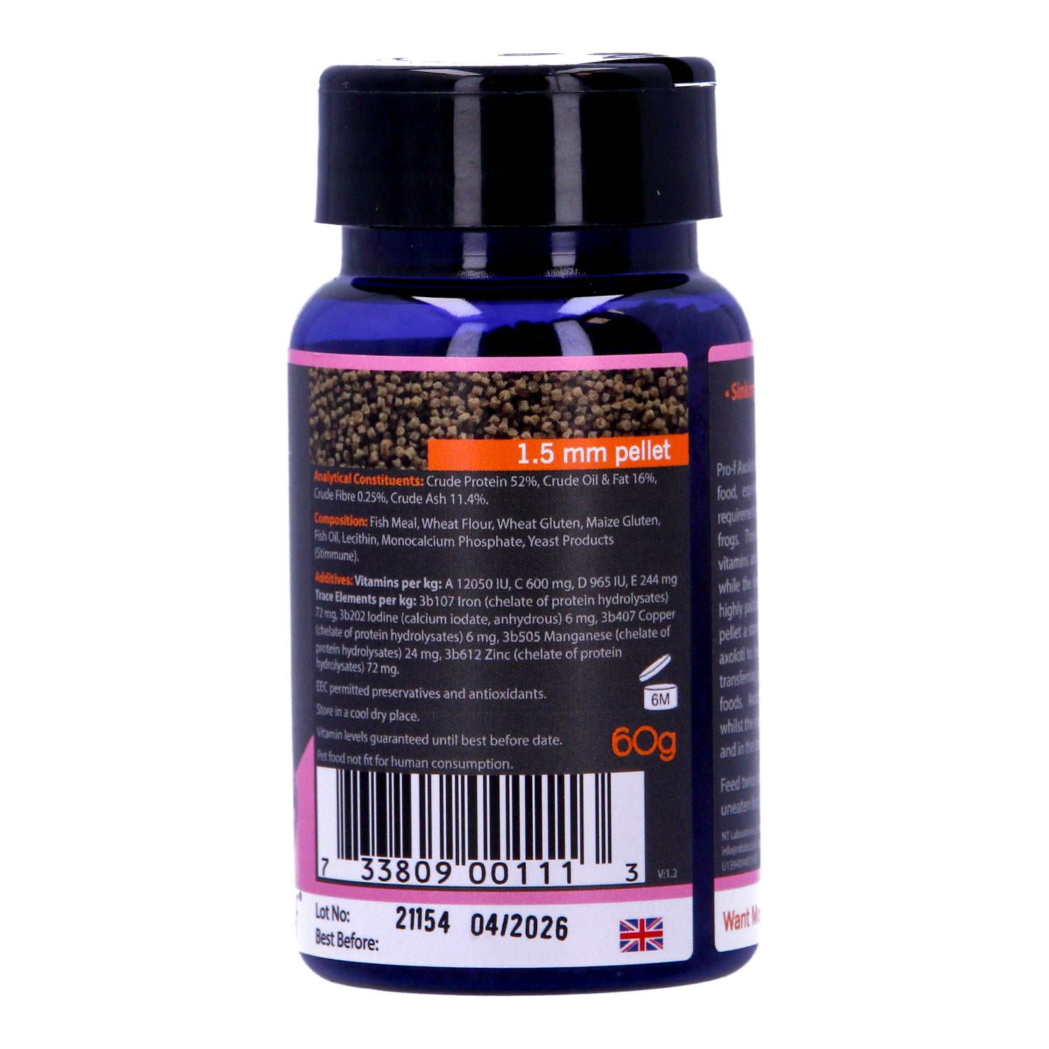 NT Labs Pro-F Axolotl Adult Pellets (3-4.5mm)