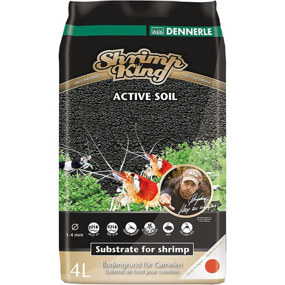 Dennerle ShrimpKing Active Soil Shrimp Substrate 4L 8L pH KH Control