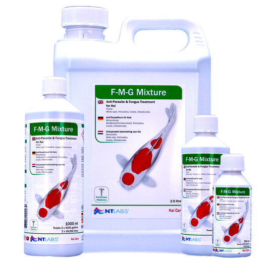 NT Labs Koi Care FMG Mixture | Dual-Action Malachite Green & Formaldehyde Pond Treatment