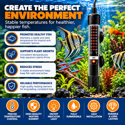 Fish R Fun Submersible Aquarium Heater 25W-300W