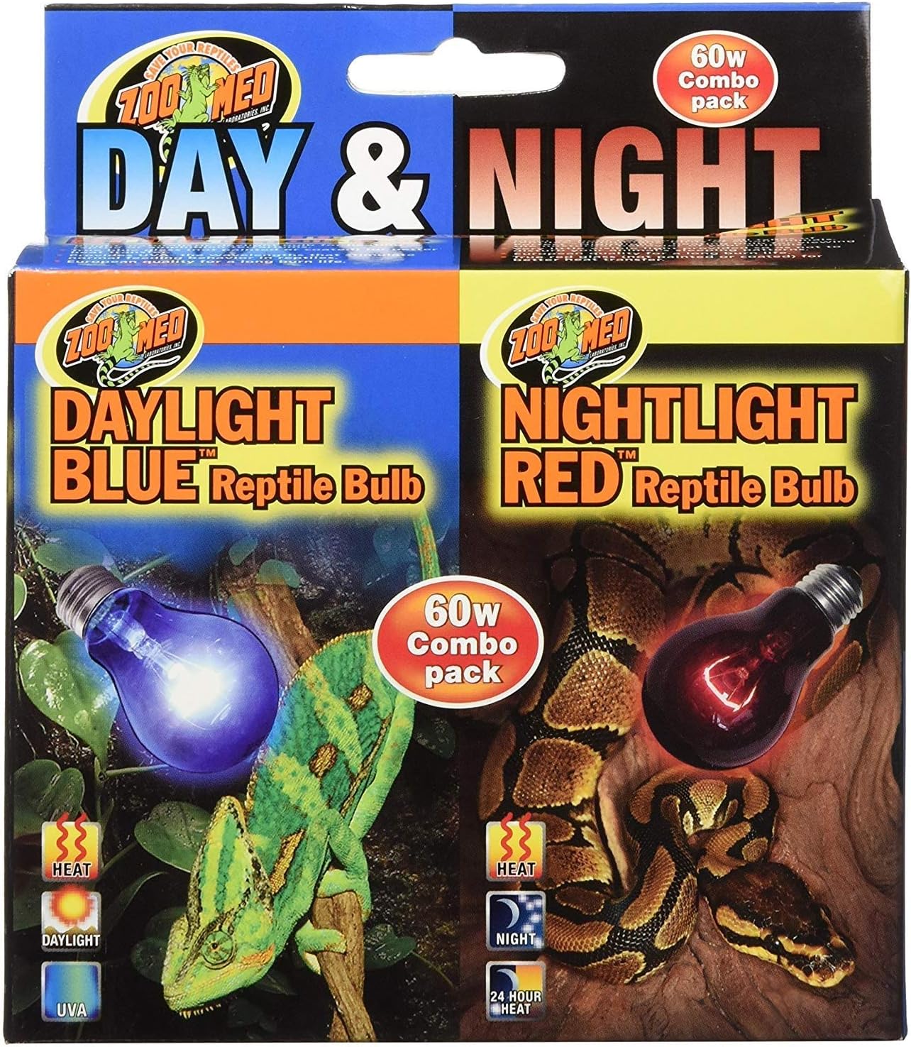 Zoo Med Day & Night Reptile Bulbs Combo Pack
