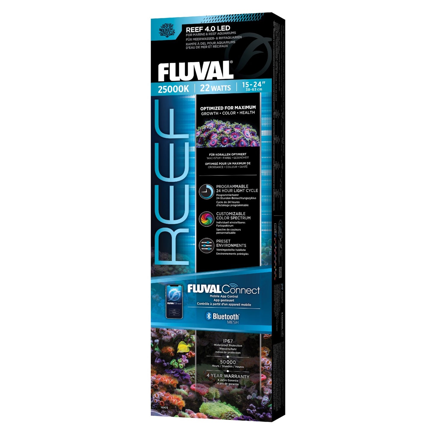 Fluval LED Reef 4.0, 22W 38cm BT MESH