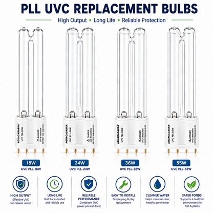 Aquacadabra Vanquish PLL UV Replacement Bulb 18W 24W 36W 55W 4 Pin Pond UV