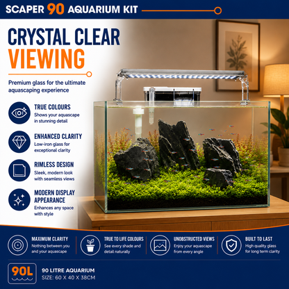 Superfish Scaper 90L Crystal Clear Aquascape Aquarium