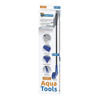 Superfish AQUA TOOLS 5 in 1 Aquarium Fish Tank Maintenance Scraper