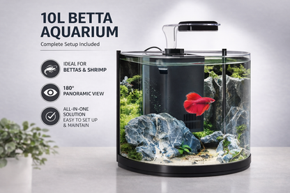 Aqua One Betta Tank BT10 Half Round Aquarium 10 Litres