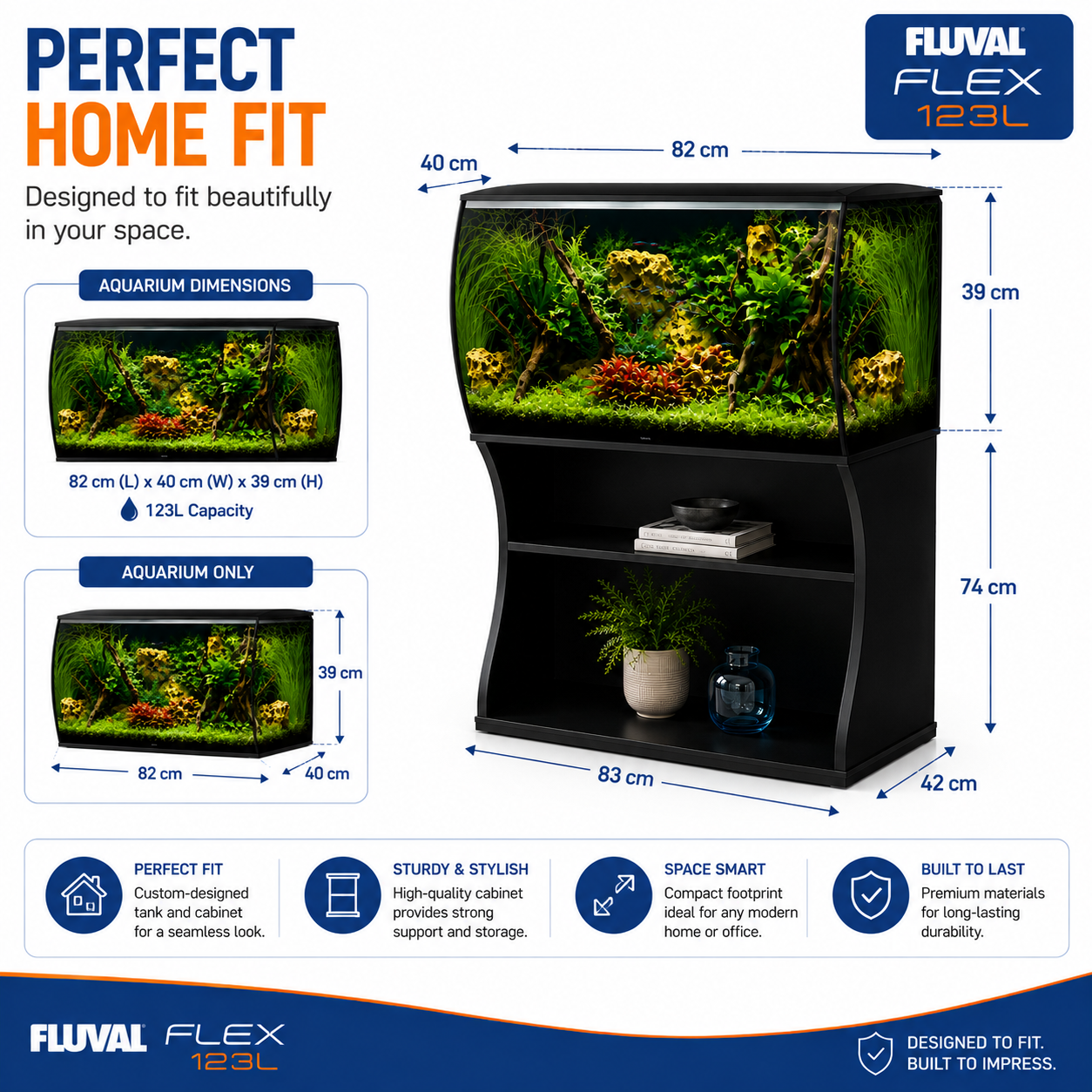 Fluval Flex 123L Tropical Black Aquarium