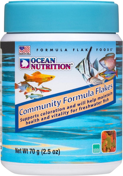 Ocean Nutrition Community Flake Fish Food with Garlic & Vitamins 71g