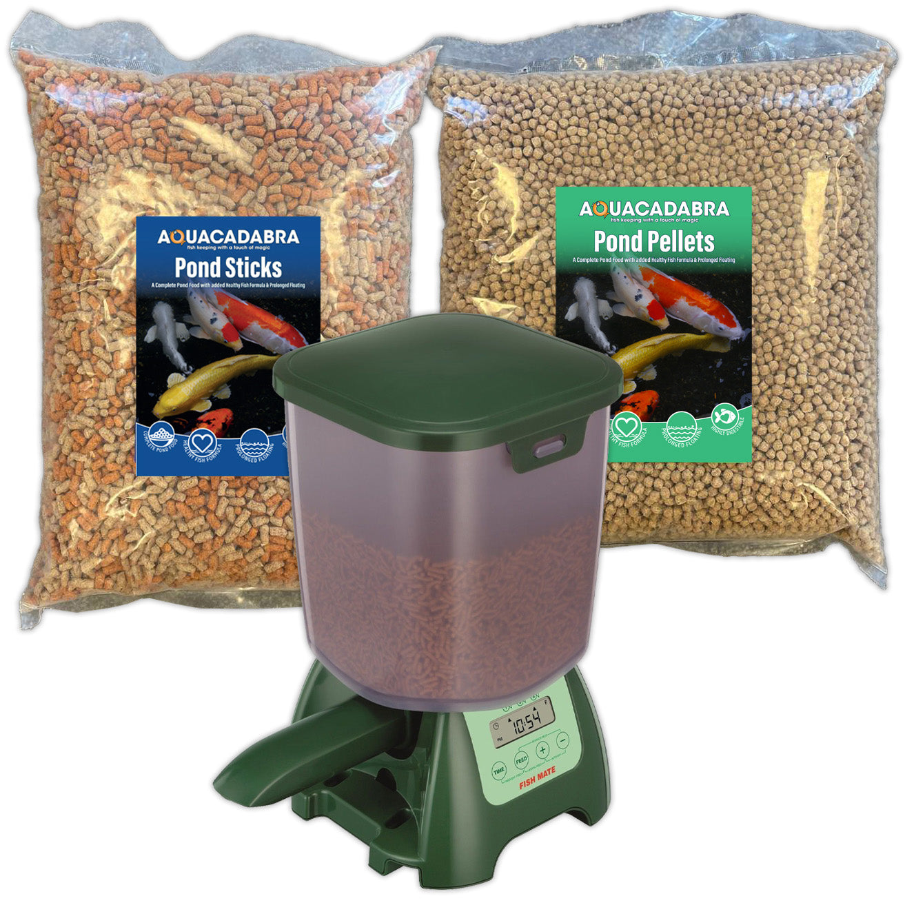 Aquacadabra Pond Food 2kg & P7000 Auto Feeder