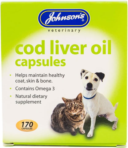 Johnsons Cat and Dog Cod Liver Oil Capsules