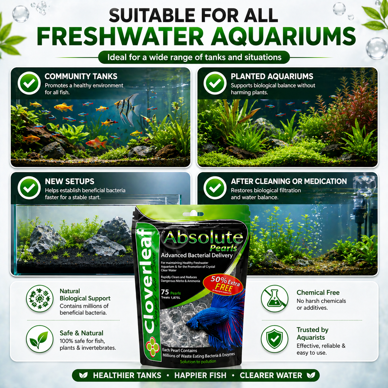 Cloverleaf Absolute Pearls 75 Aquarium Balls