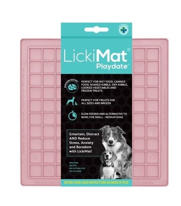 Cat Dog Rubber Playdate LickiMat Lick Mat Enrichment Mat for Anxiety Relief