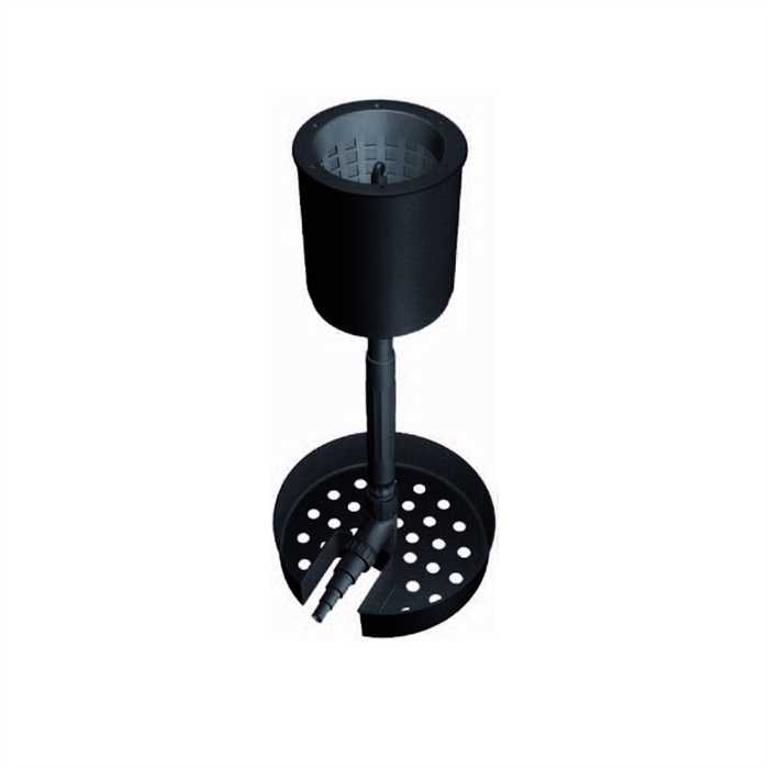 AquaForte Standing Floating Pond Skimmer Black 30 x 35 x 34 cm