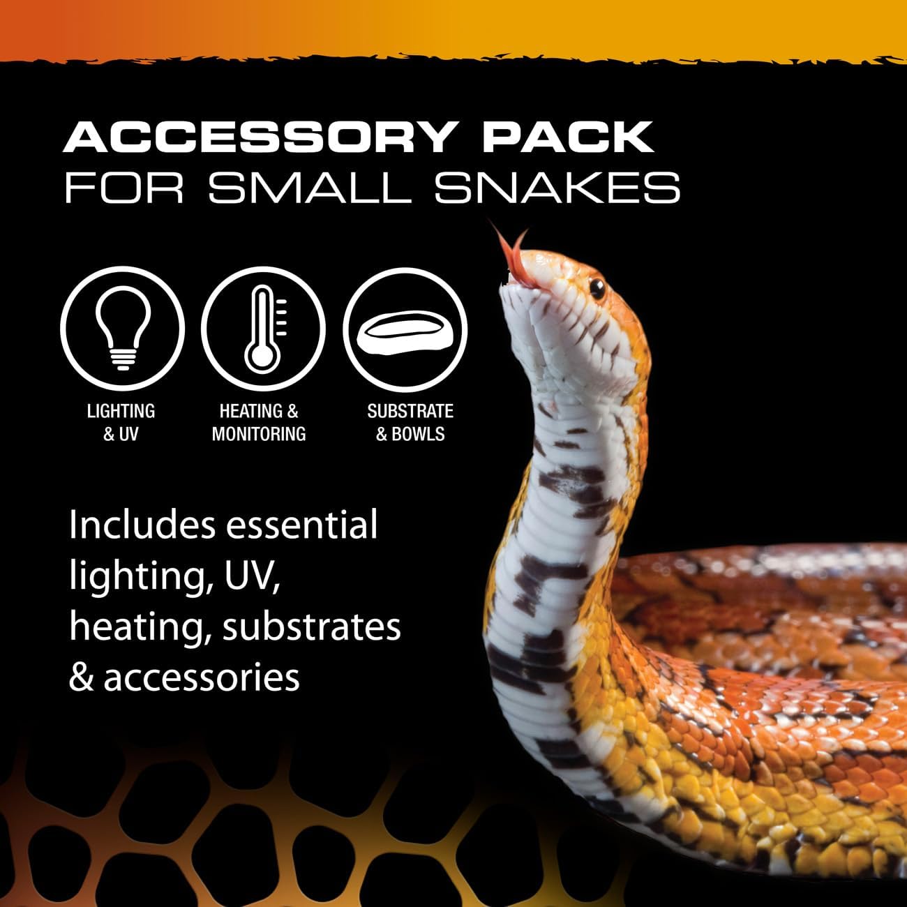 Exo Terra Snake Accessory Starter Kit with Heating, UVB Lighting & Thermostat