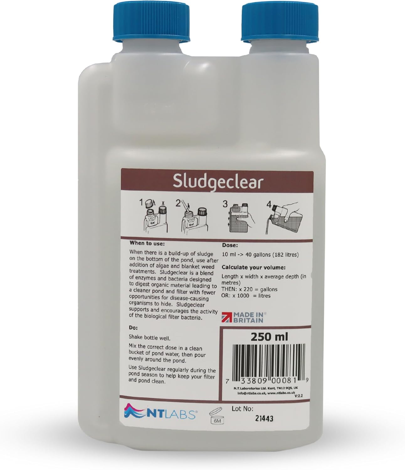 NT Labs Pond Sludge Remover Liquid Bacteria Support