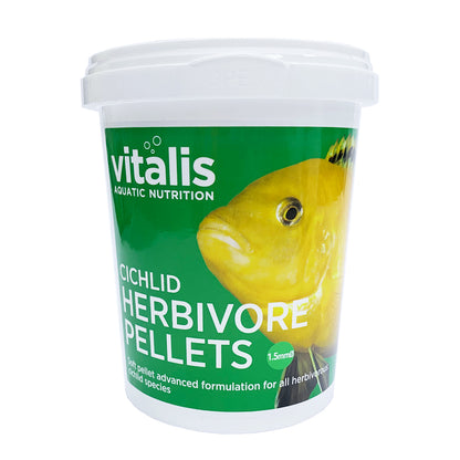 Vitalis Cichlid Herbivore & Carnivore Pellets (1mm) 260g Twin Pack