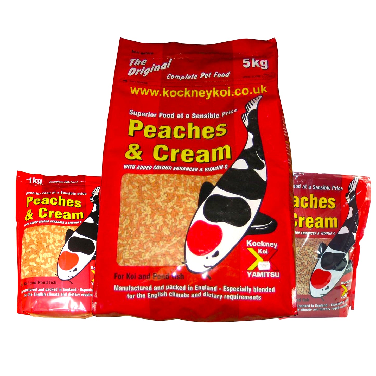 Kockney Koi Peaches & Cream Fish Food - Floating Sticks