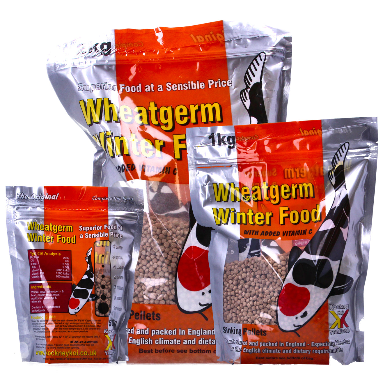 Kockney Koi Wheatgerm Sinking Pellets