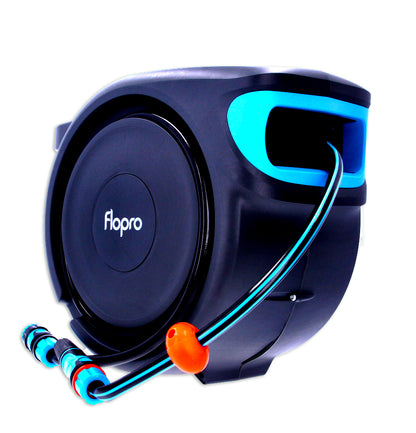 Flo Pro Automatic Wall Mounted Rewind Garden Hose Reel 20m 