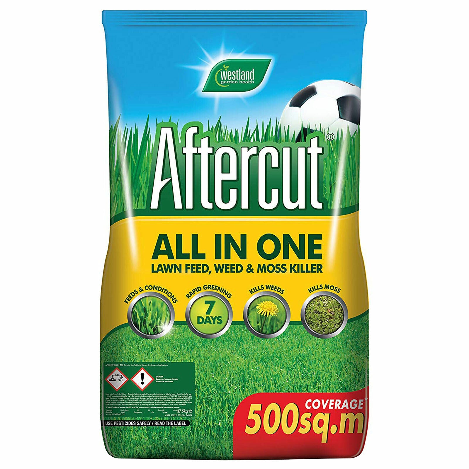 Aftercut All in One Lawn Feed, Weed & Moss Killer