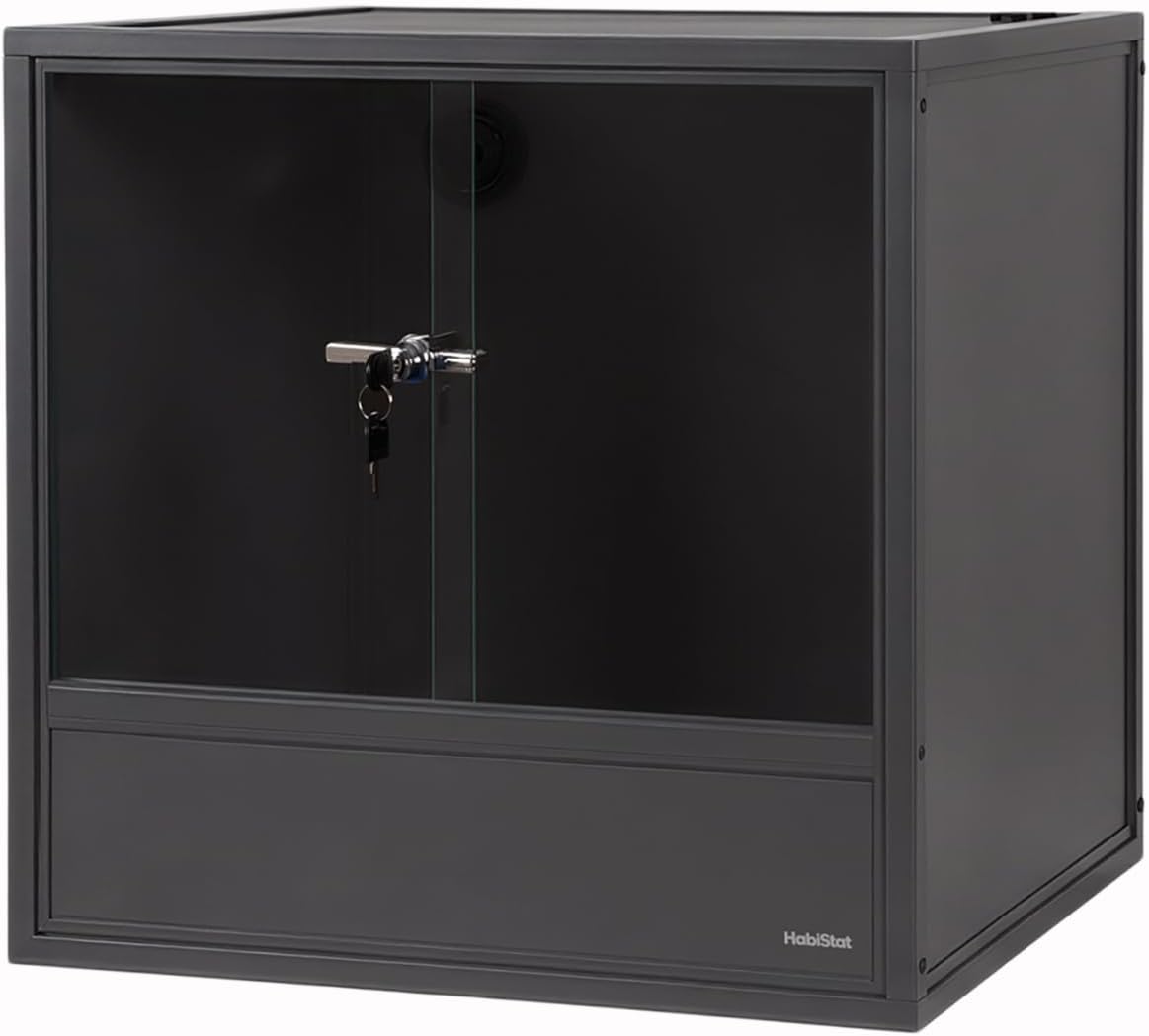 HabiStat ProVC PVC Reptile Vivarium 60 90 120cm Black Grey White