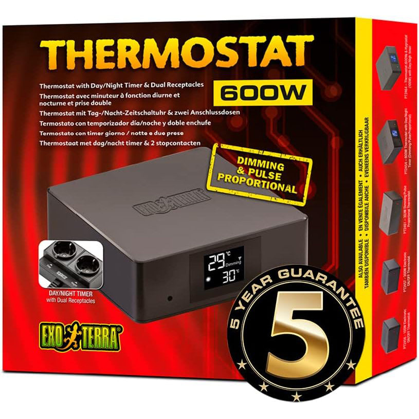 Exo Terra Thermostat 600W with Dual Sockets