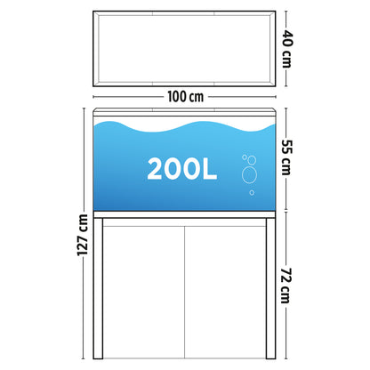 Fluval Roma 200 BT LED Aquarium & Cabinet