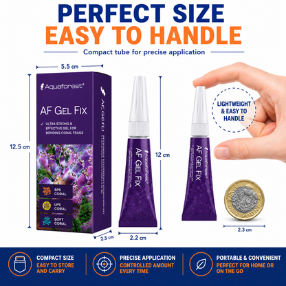 Aquaforest Gel Fix Coral Glue 2x20g Instant Frag Adhesive Marine Safe Reef Rock
