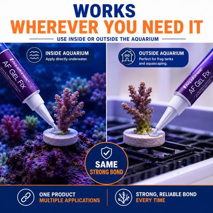 Aquaforest Gel Fix Coral Glue 2x20g Instant Frag Adhesive Marine Safe Reef Rock
