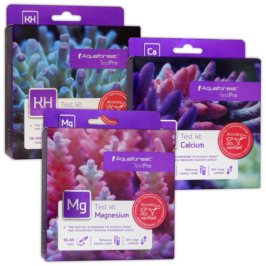 Aquaforest TestPro Ca Mg KH Alkalinity Test Kit Marine Reef Aquarium