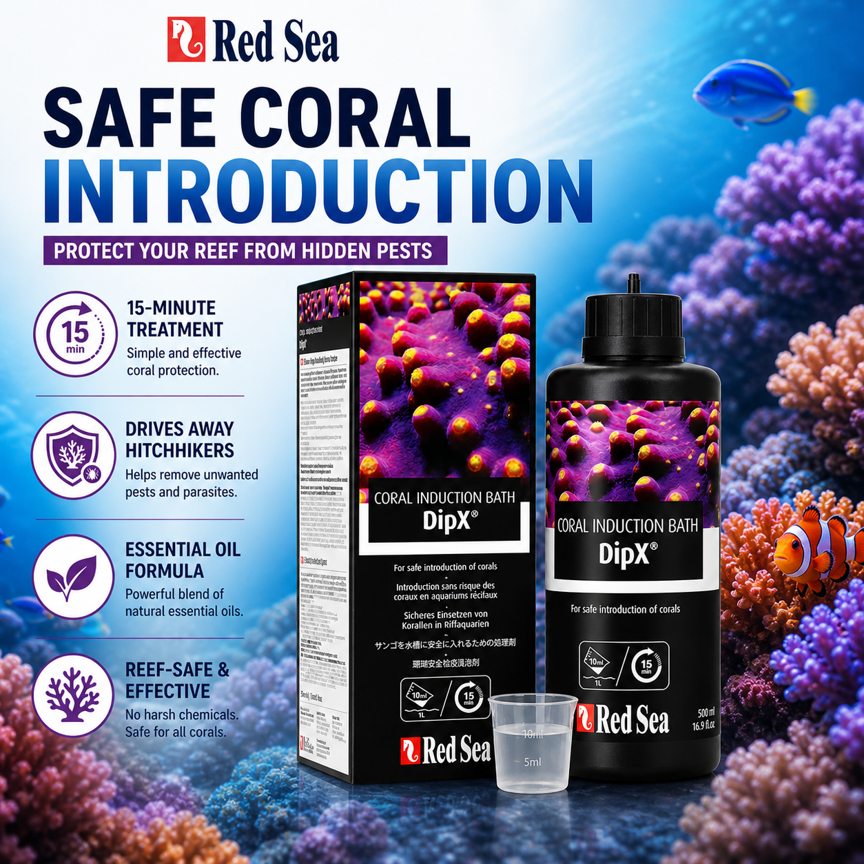 Red Sea DipX Coral Dip Solution for Reef Aquariums