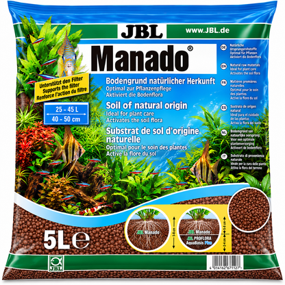 JBL Manado Brown Natural Aquarium Gravel Substrate Planted Fish Tank Decor 
