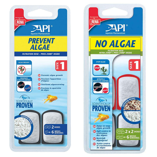 API No Algae Prevent Algae Filter Media Nitra-Zorb Phos-Zorb Size 1 2