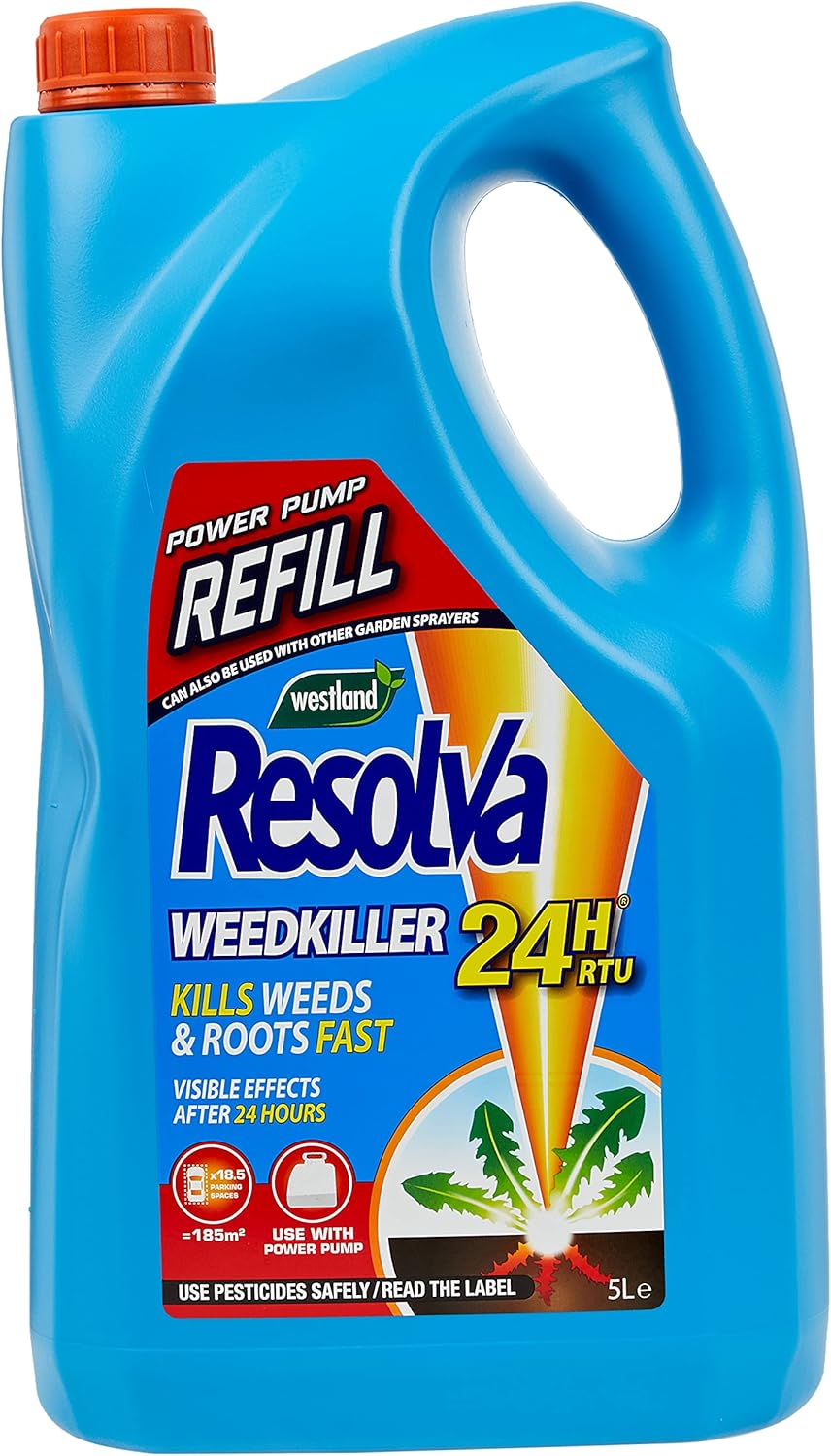 Resolva Weedkiller 5L Power Pump Refill Garden Effective Rootkill Fast-Acting