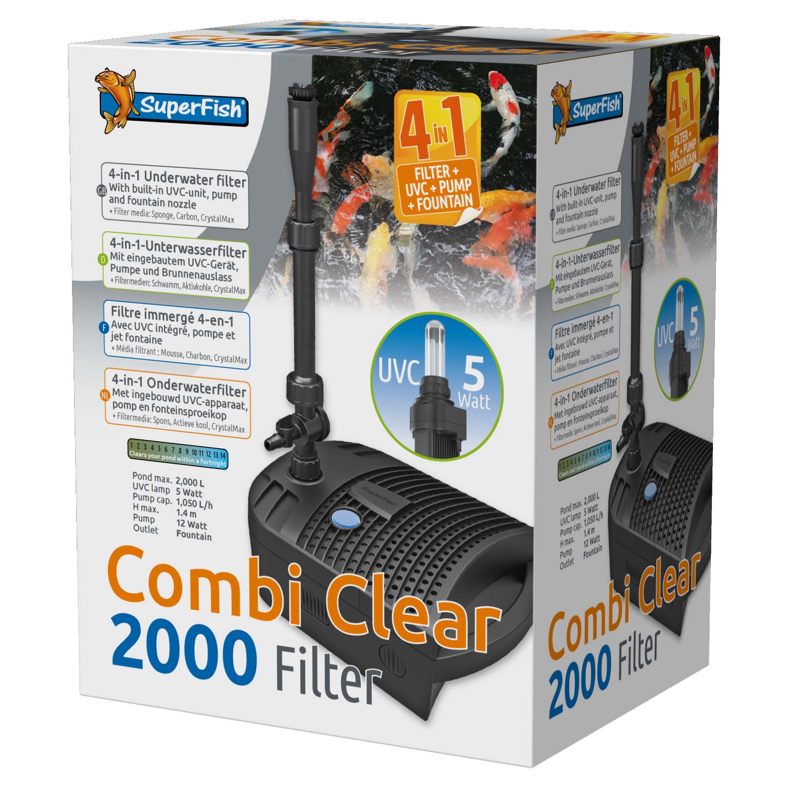 Superfish Combi Clear Pond Filter with UVC & Fountain – Ex-Demo