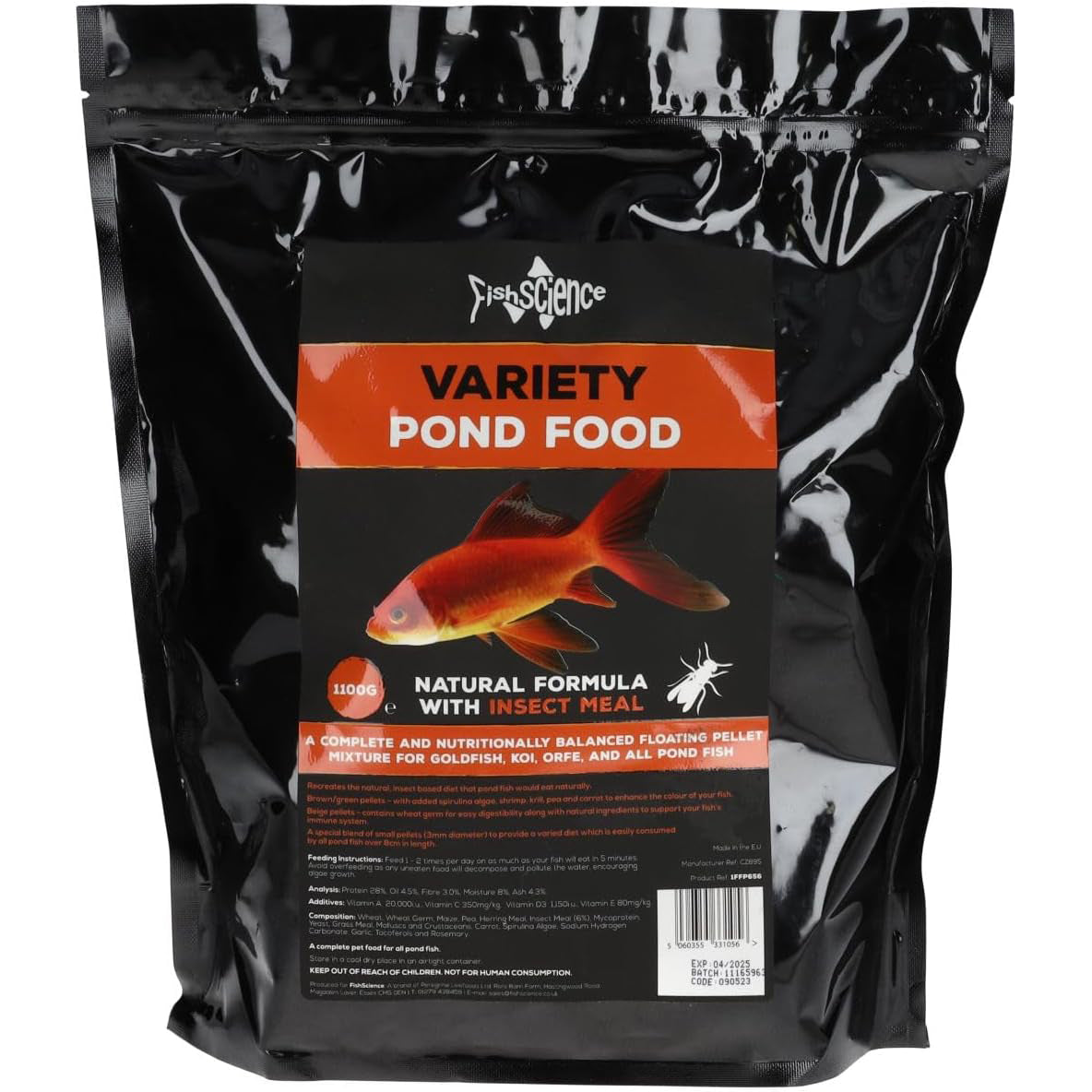 Fish Science Variety Pond Fish Food Pellets 290g/1100g/2150g