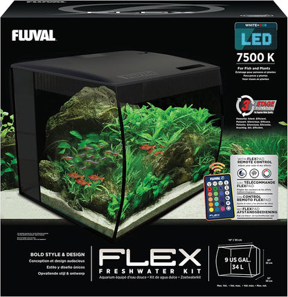 Fluval Flex 34L Black Aquarium - 15004