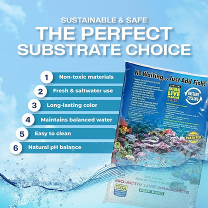 Nature's Ocean Bio-Activ Aragonite Aquarium Sand 2x 20lb