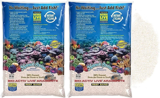 Nature's Ocean Bio-Activ Aragonite Aquarium Sand 2x 20lb