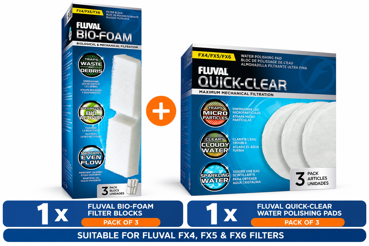 Fluval FX Bio-Foam & Quick-Clear Media Set