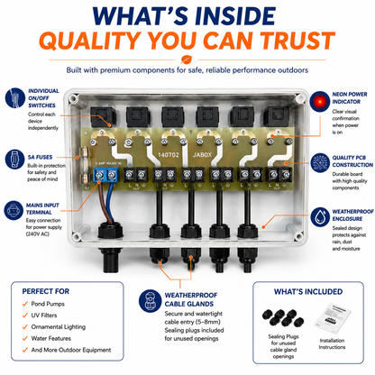 Outdoor 3-Way Weatherproof Electrical Switch Box