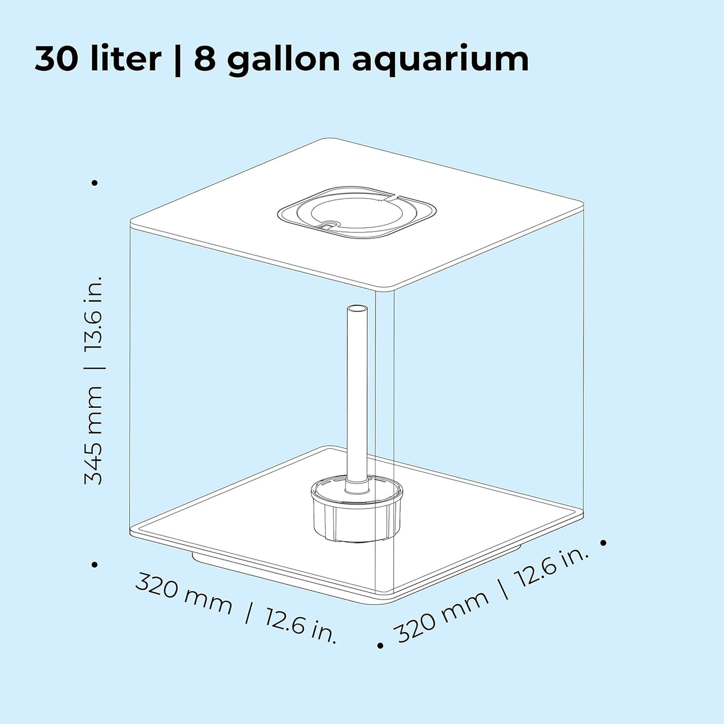 biOrb Cube 30 Acrylic Aquarium Fish Tank 30L with MCR LED – Black or White 
