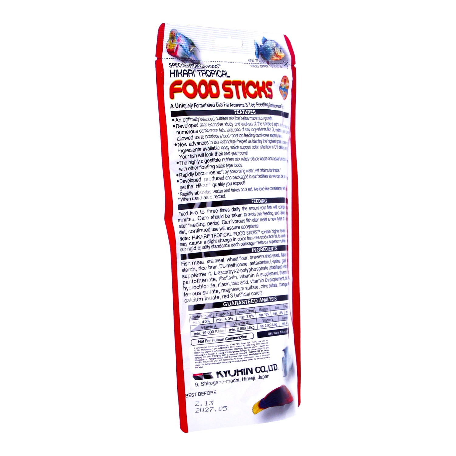 Hikari Food Sticks Balanced Diet for Large Tropical Fish