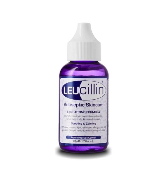 Leucillin Antiseptic Dog Cat Skin Care Solution Spray Instant Germ Killer