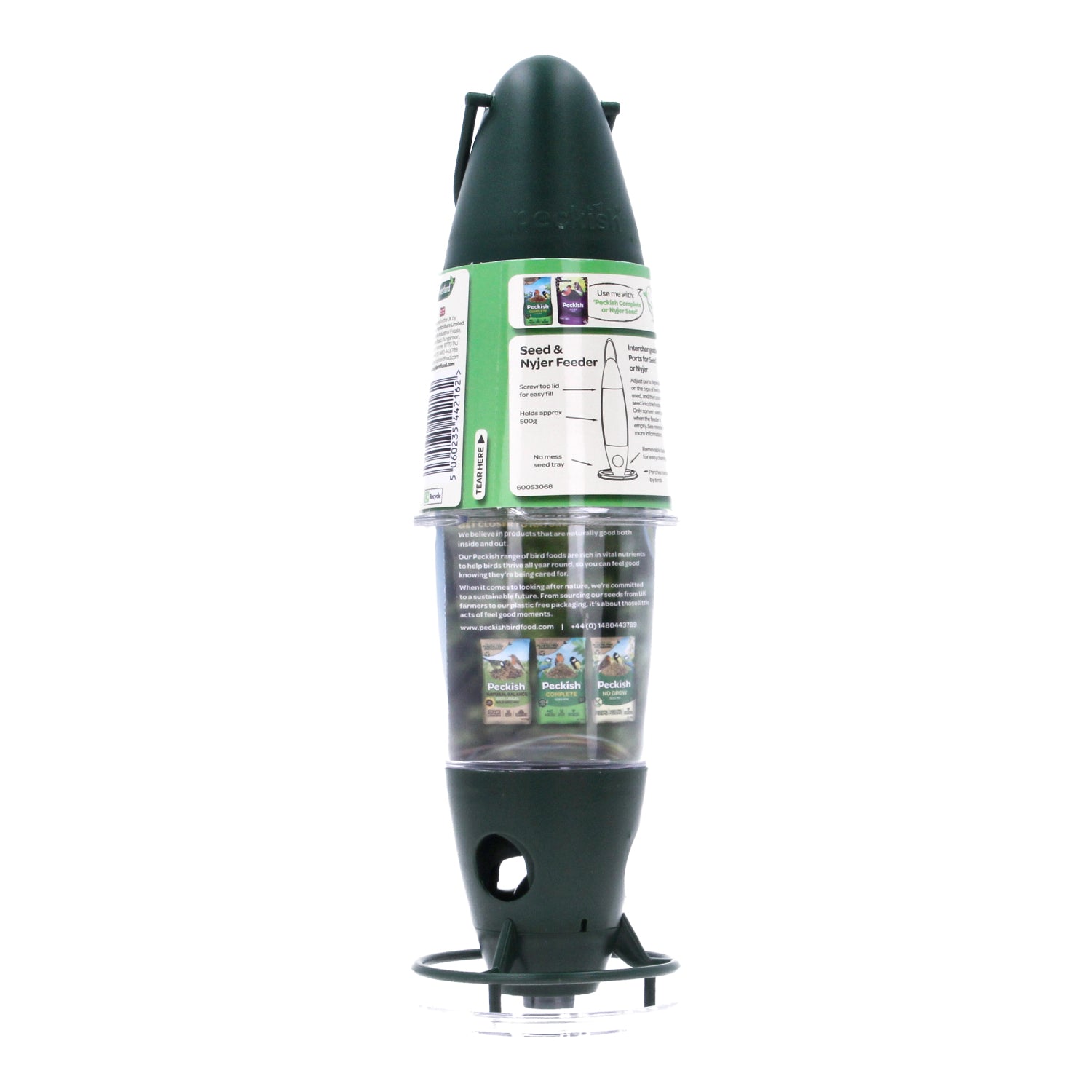 Peckish Seed Hanging Bird Feeder 0.6L