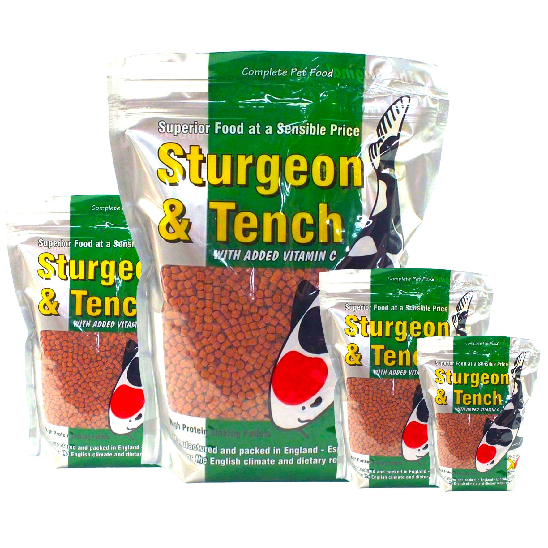 Kockney Koi Sturgeon & Tench 6mm Sinking Pellets