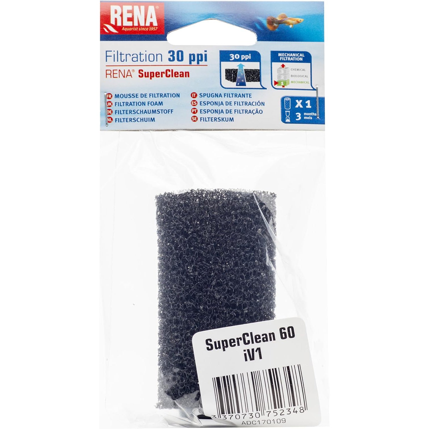 API Superclean Aquarium Filter Foam Replacement 40 60 90 Single & 3 Pack