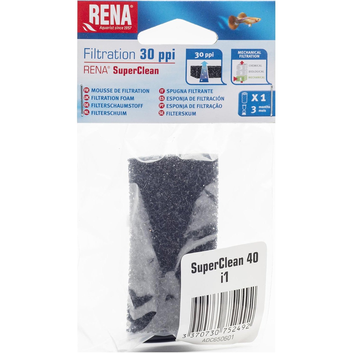 API Superclean Aquarium Filter Foam Replacement 40 60 90 Single & 3 Pack